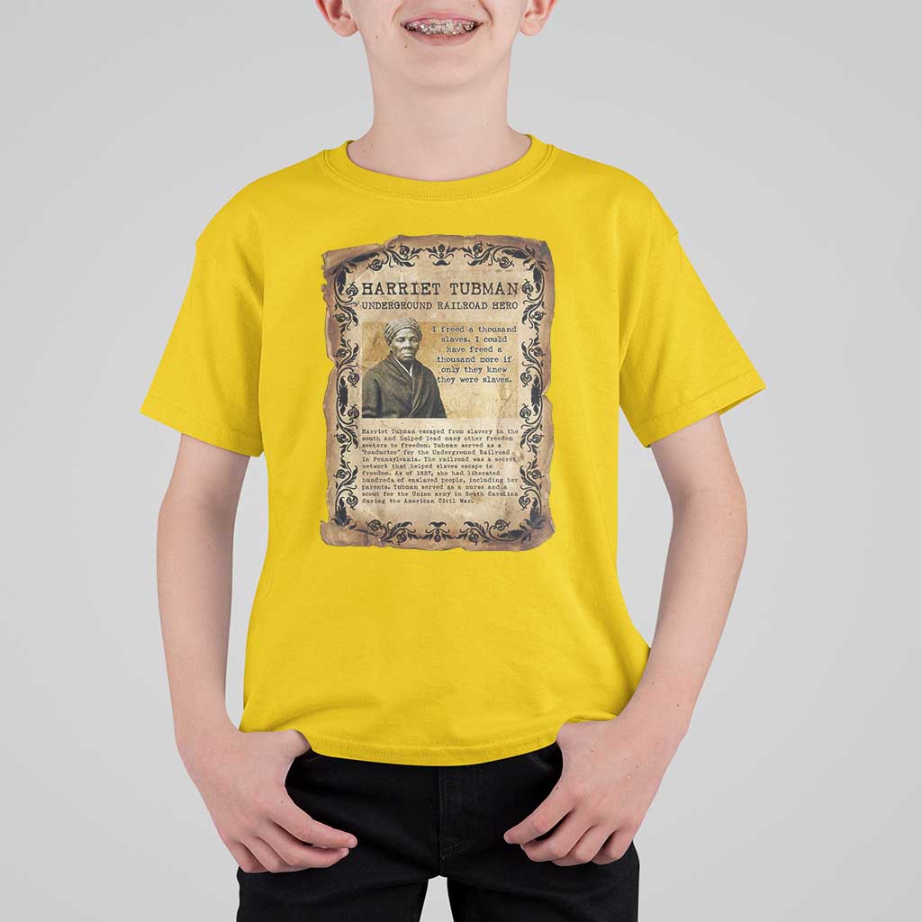Harriet Tubman T Shirt For Kid Womens History Month Gift