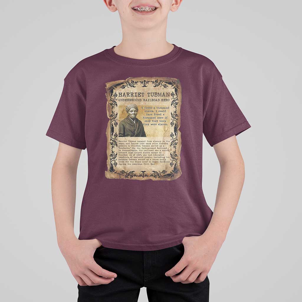Harriet Tubman T Shirt For Kid Womens History Month Gift
