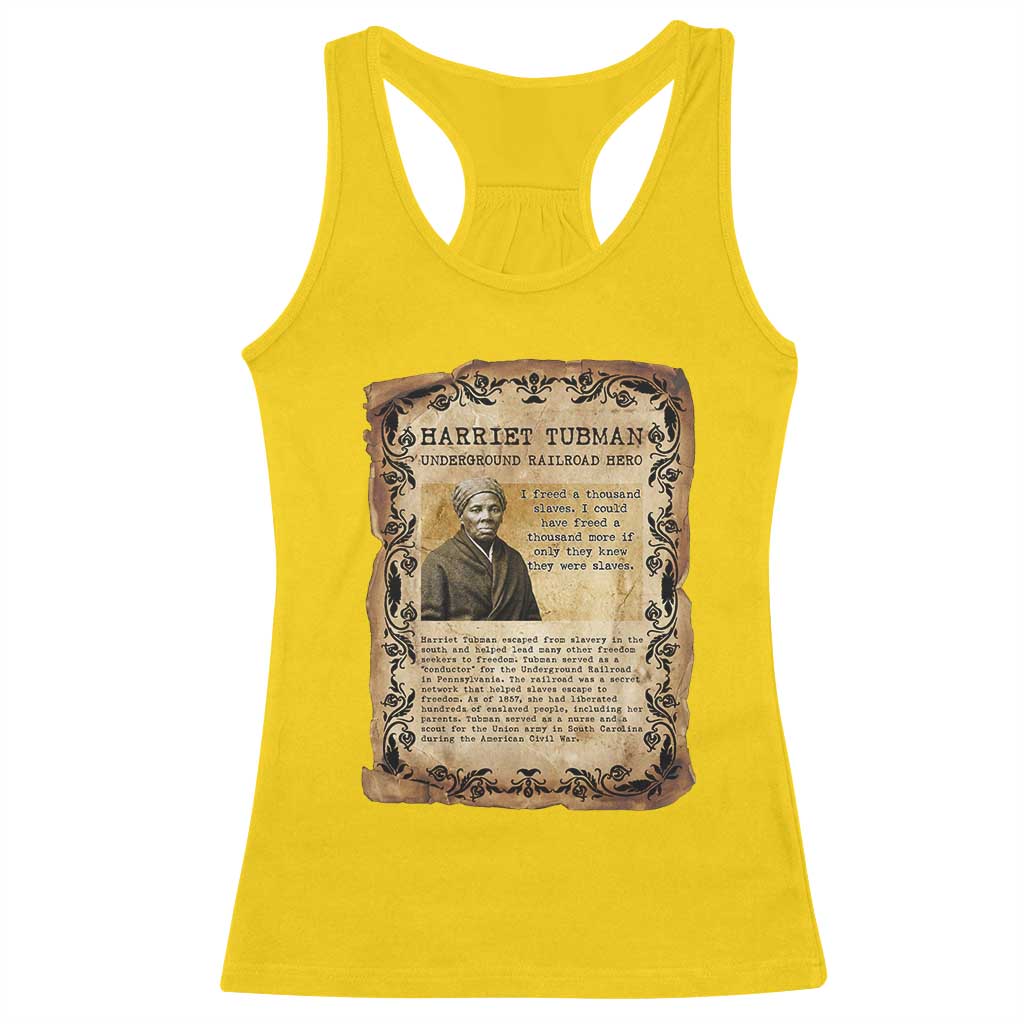 Harriet Tubman Racerback Tank Top Womens History Month Gift