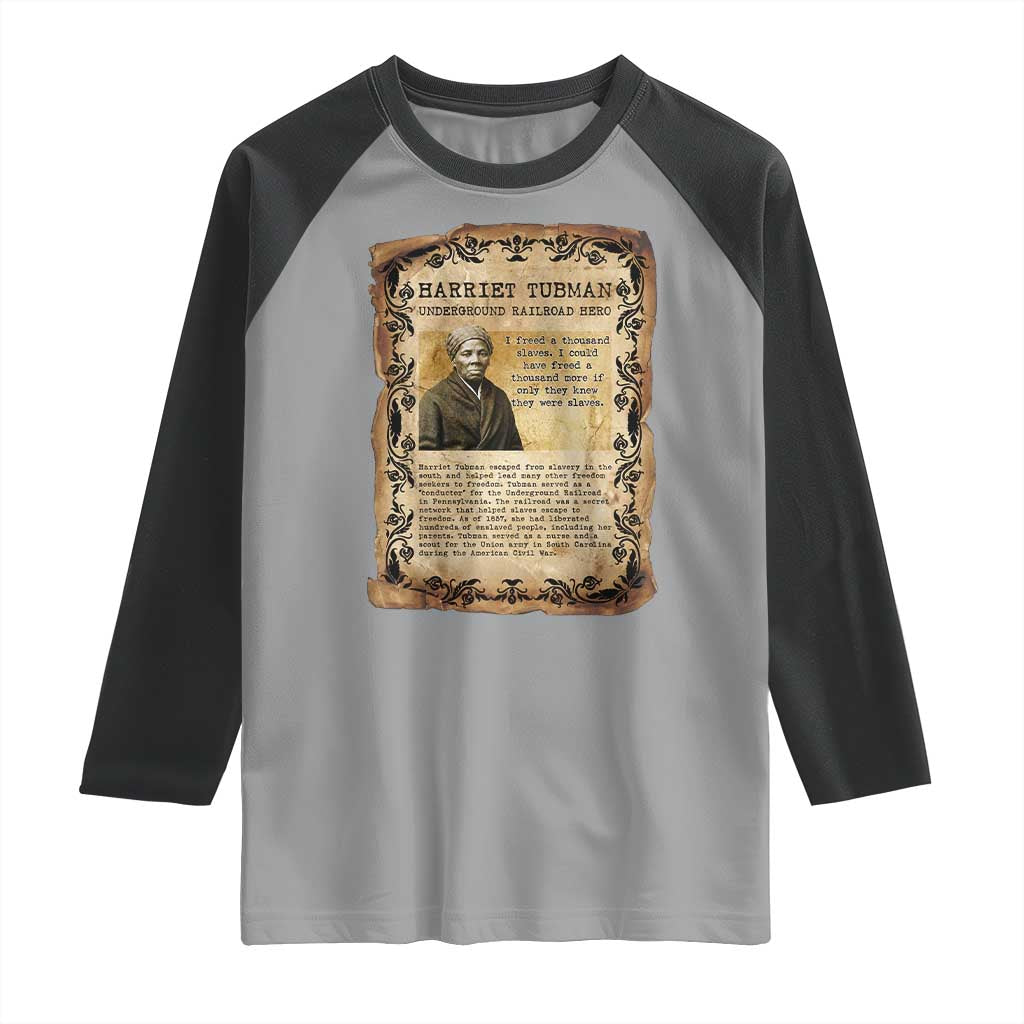 Harriet Tubman Raglan Shirt Womens History Month Gift