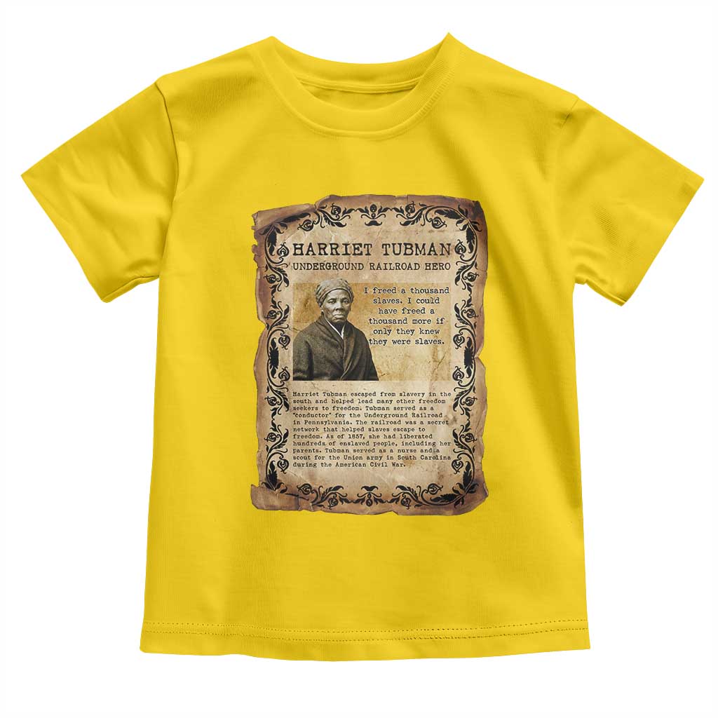 Harriet Tubman Toddler T Shirt Womens History Month Gift