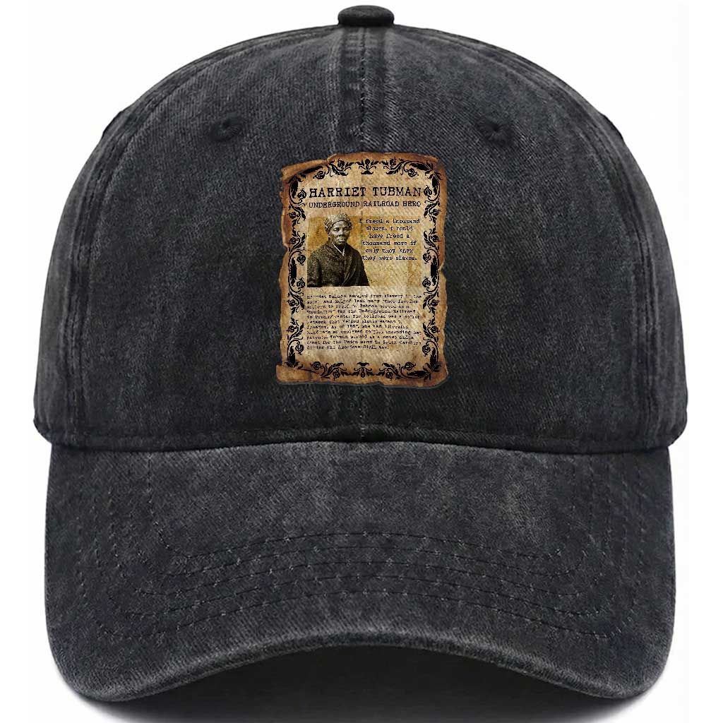 Harriet Tubman Washed Cotton Baseball Cap Womens History Month Gift