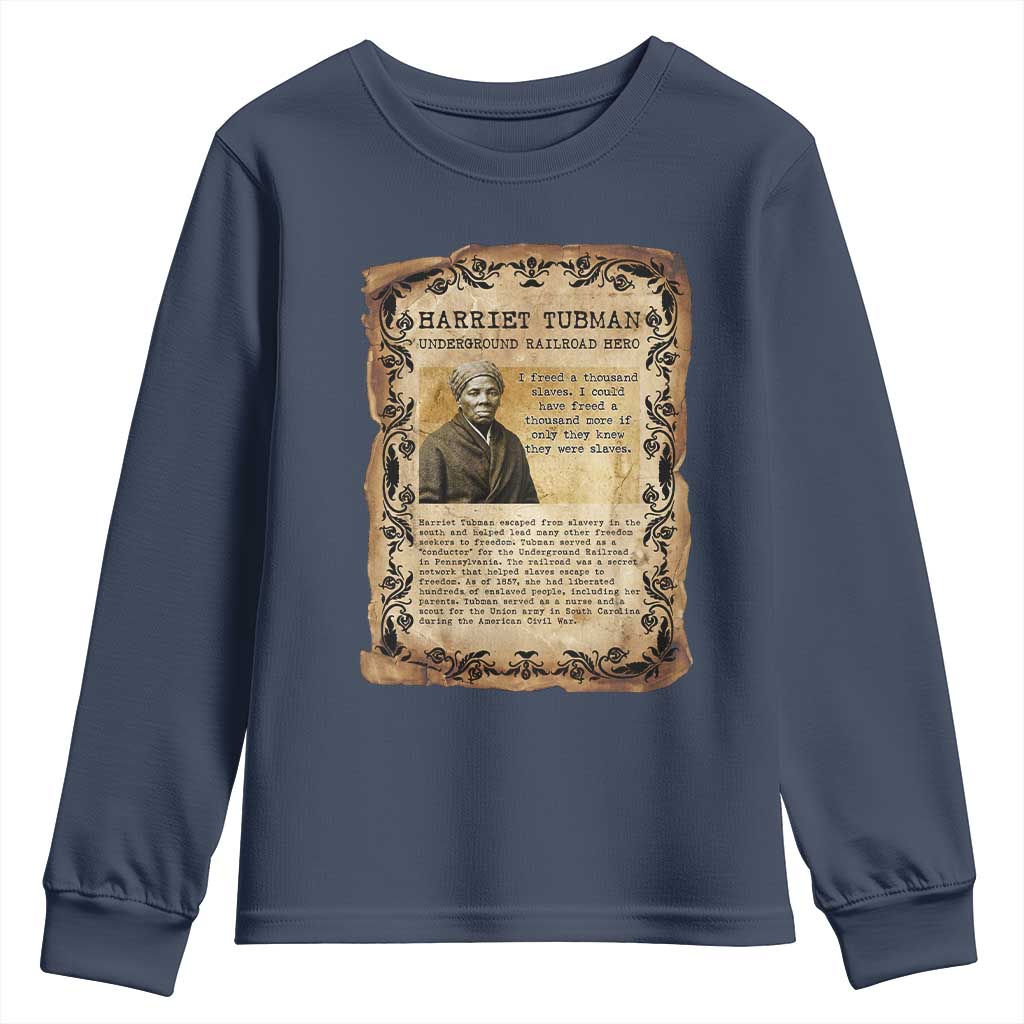 Harriet Tubman Youth Sweatshirt Womens History Month Gift