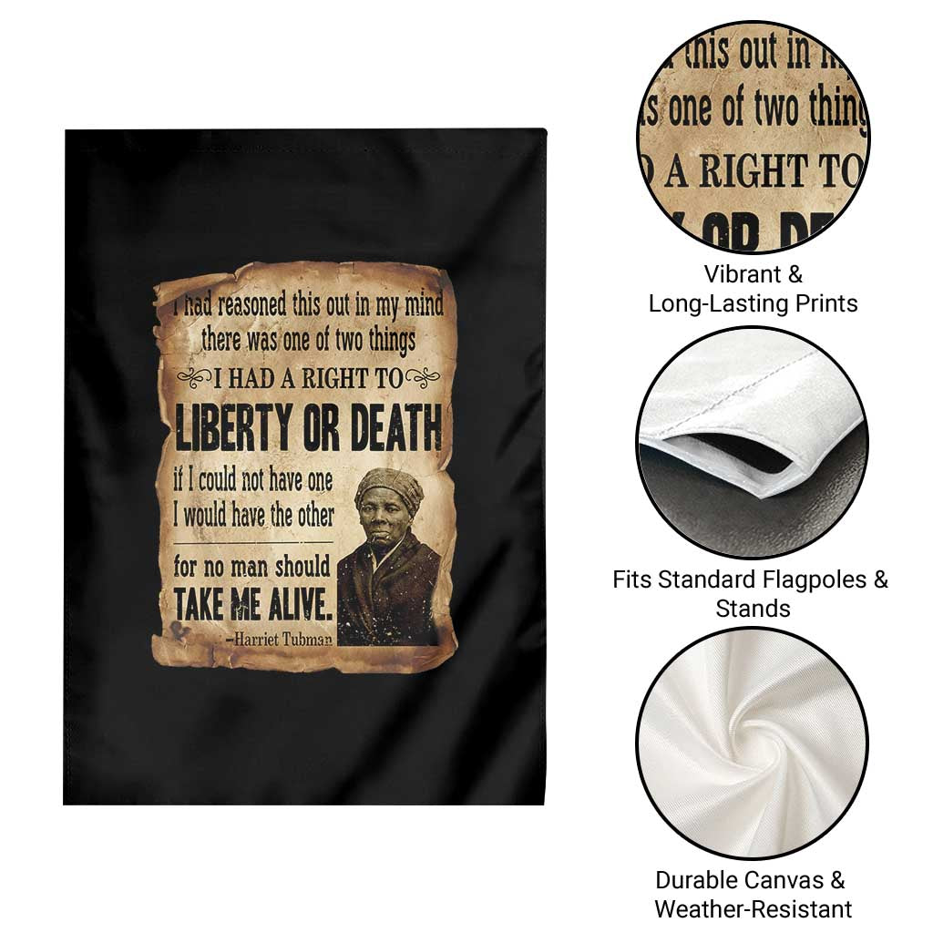 Harriet Tubman Garden Flag Liberty Or Death Black History Legacy