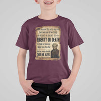 Harriet Tubman T Shirt For Kid Liberty Or Death Black History Legacy