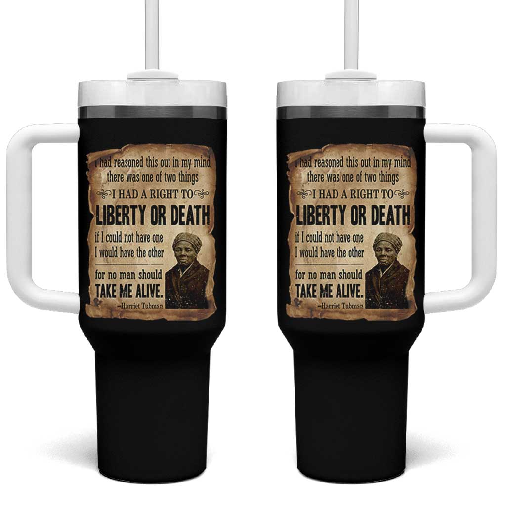 Harriet Tubman Tumbler With Handle Liberty Or Death Black History Legacy