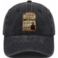 Harriet Tubman Washed Cotton Baseball Cap Liberty Or Death Black History Legacy