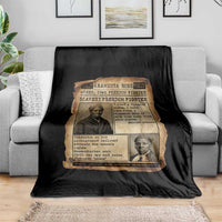 Harriet Tubman Newspaper Throw Blanket Slavery Freedom Fighter Historical