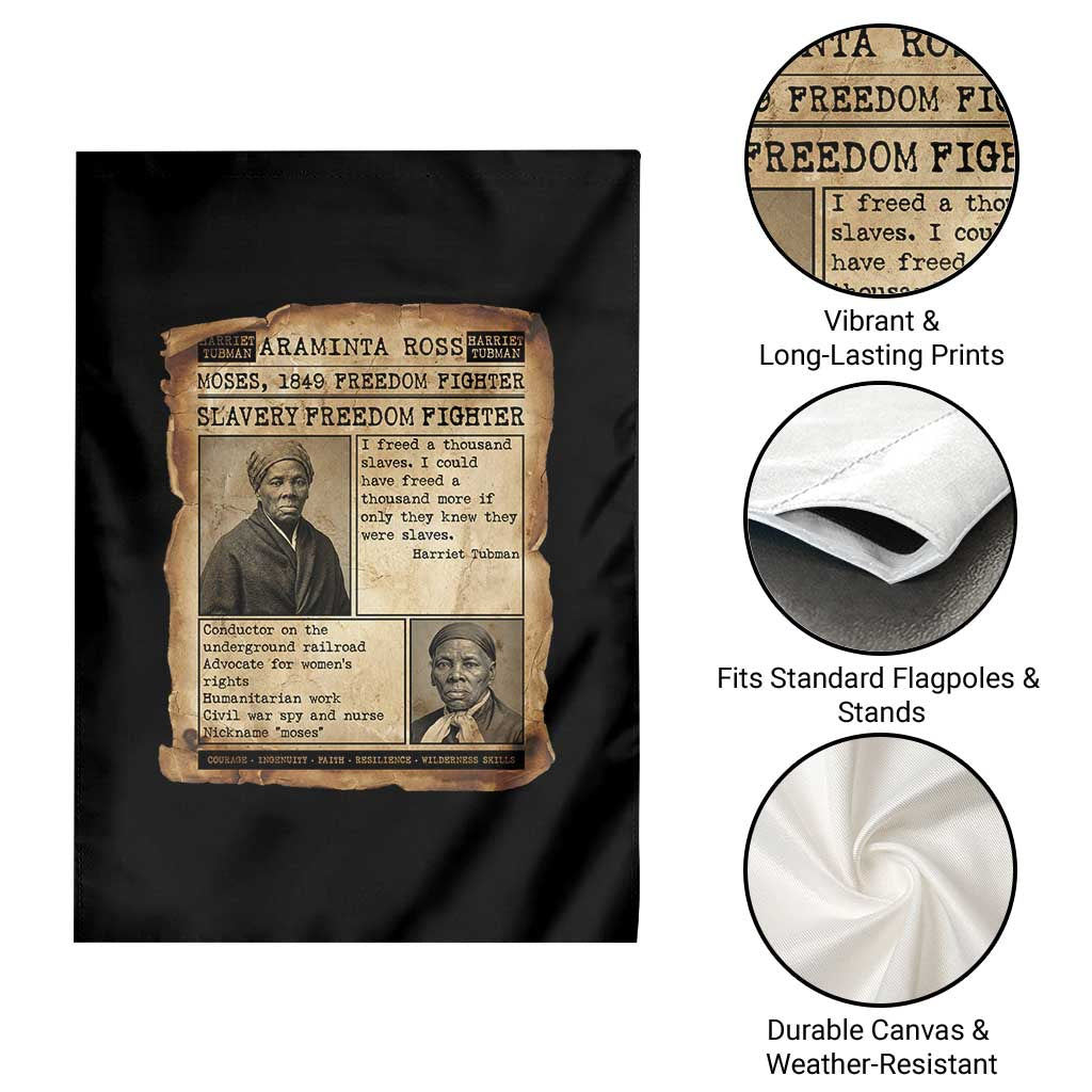 Harriet Tubman Newspaper Garden Flag Slavery Freedom Fighter Historical