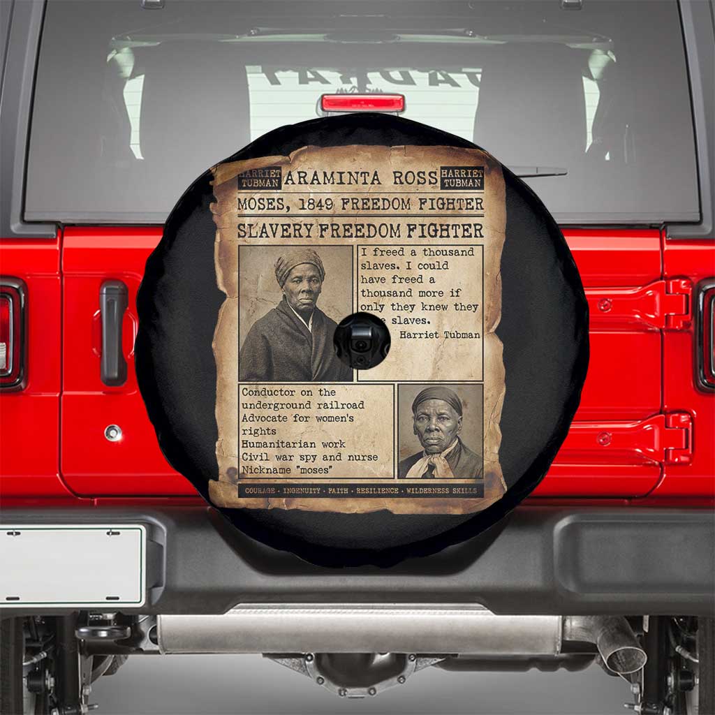 Harriet Tubman Newspaper Spare Tire Cover Slavery Freedom Fighter Historical