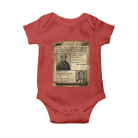 Harriet Tubman Newspaper Baby Onesie Slavery Freedom Fighter Historical