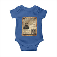 Harriet Tubman Newspaper Baby Onesie Slavery Freedom Fighter Historical