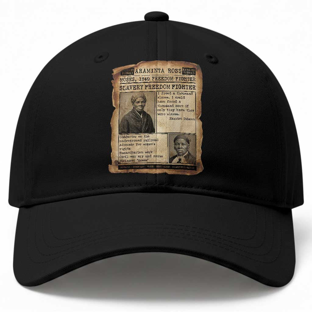 Harriet Tubman Newspaper Baseball Cap Slavery Freedom Fighter Historical