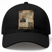 Harriet Tubman Newspaper Baseball Cap Slavery Freedom Fighter Historical