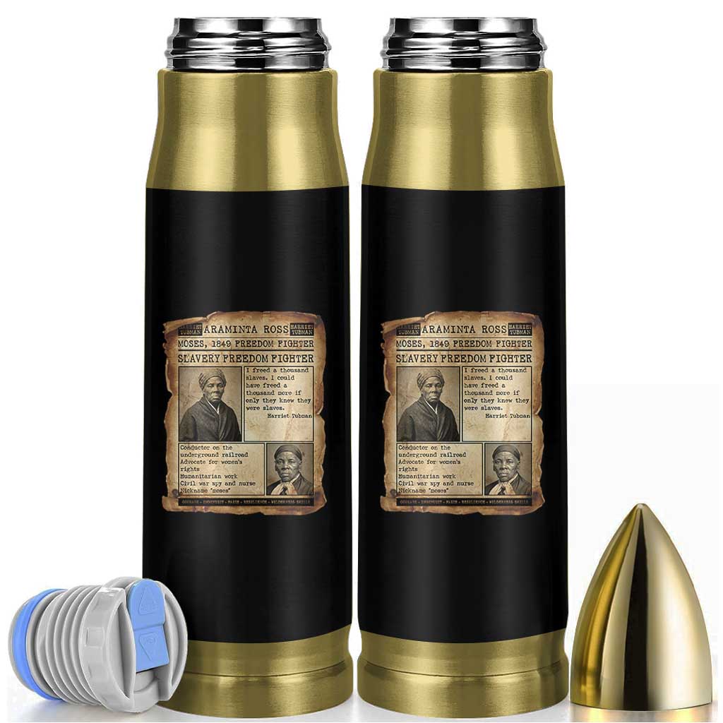 Harriet Tubman Newspaper Bullet Tumbler Slavery Freedom Fighter Historical