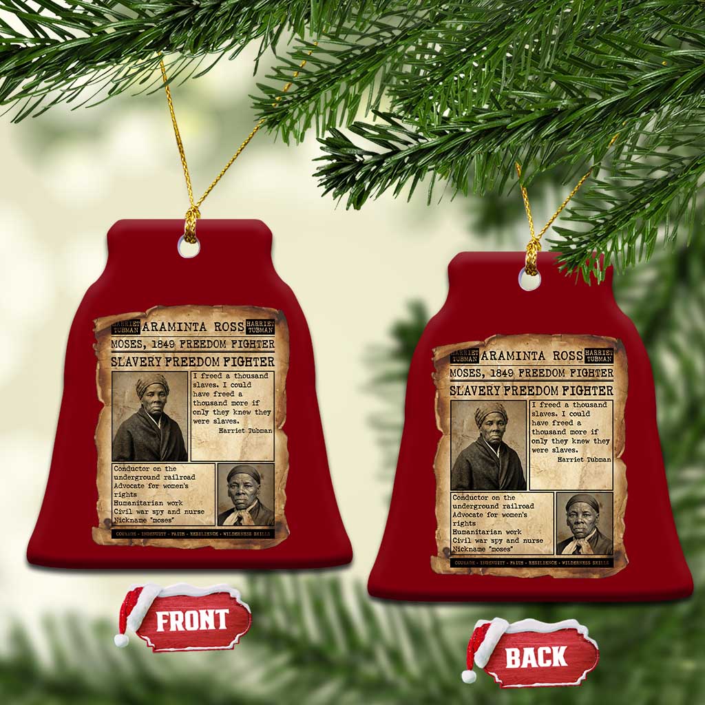 Harriet Tubman Newspaper Ceramic Ornament Slavery Freedom Fighter Historical