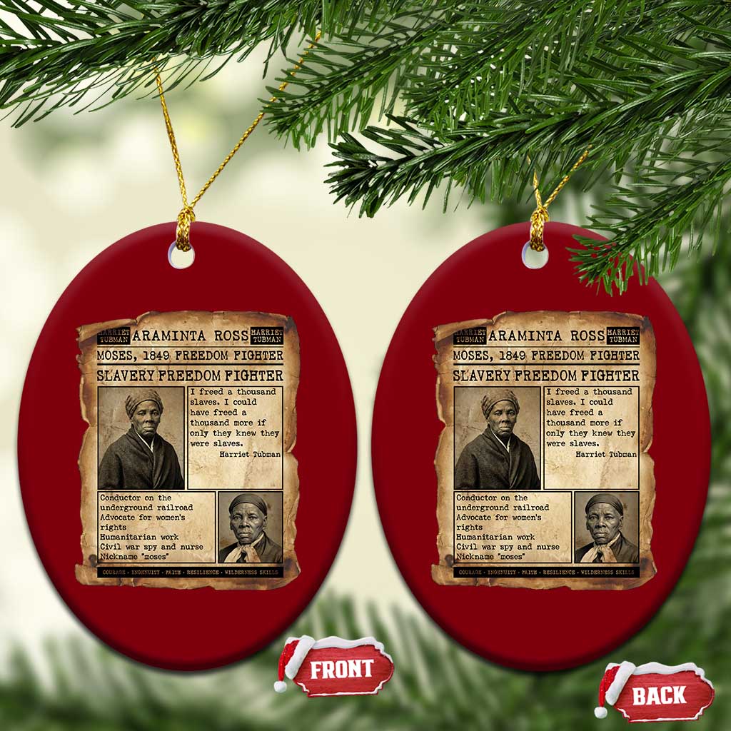 Harriet Tubman Newspaper Ceramic Ornament Slavery Freedom Fighter Historical