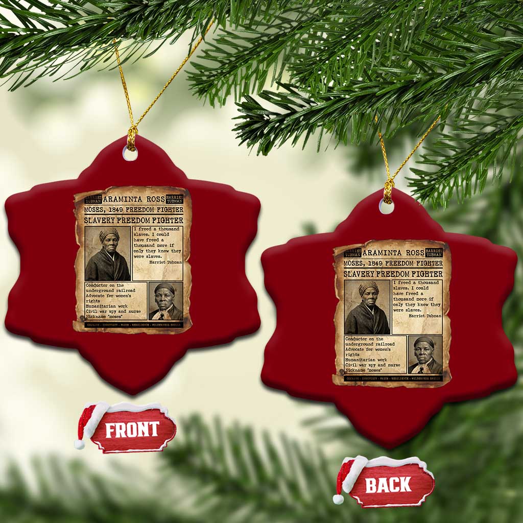Harriet Tubman Newspaper Ceramic Ornament Slavery Freedom Fighter Historical