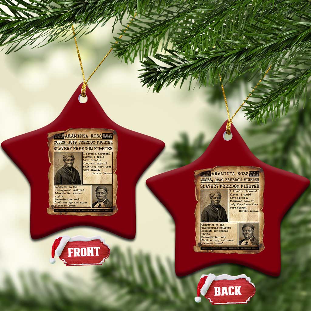 Harriet Tubman Newspaper Ceramic Ornament Slavery Freedom Fighter Historical
