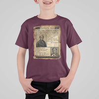 Harriet Tubman Newspaper T Shirt For Kid Slavery Freedom Fighter Historical