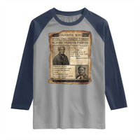 Harriet Tubman Newspaper Raglan Shirt Slavery Freedom Fighter Historical