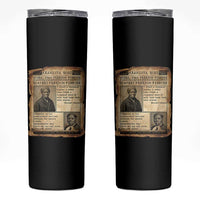 Harriet Tubman Newspaper Skinny Tumbler Slavery Freedom Fighter Historical