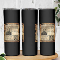 Harriet Tubman Newspaper Skinny Tumbler Slavery Freedom Fighter Historical