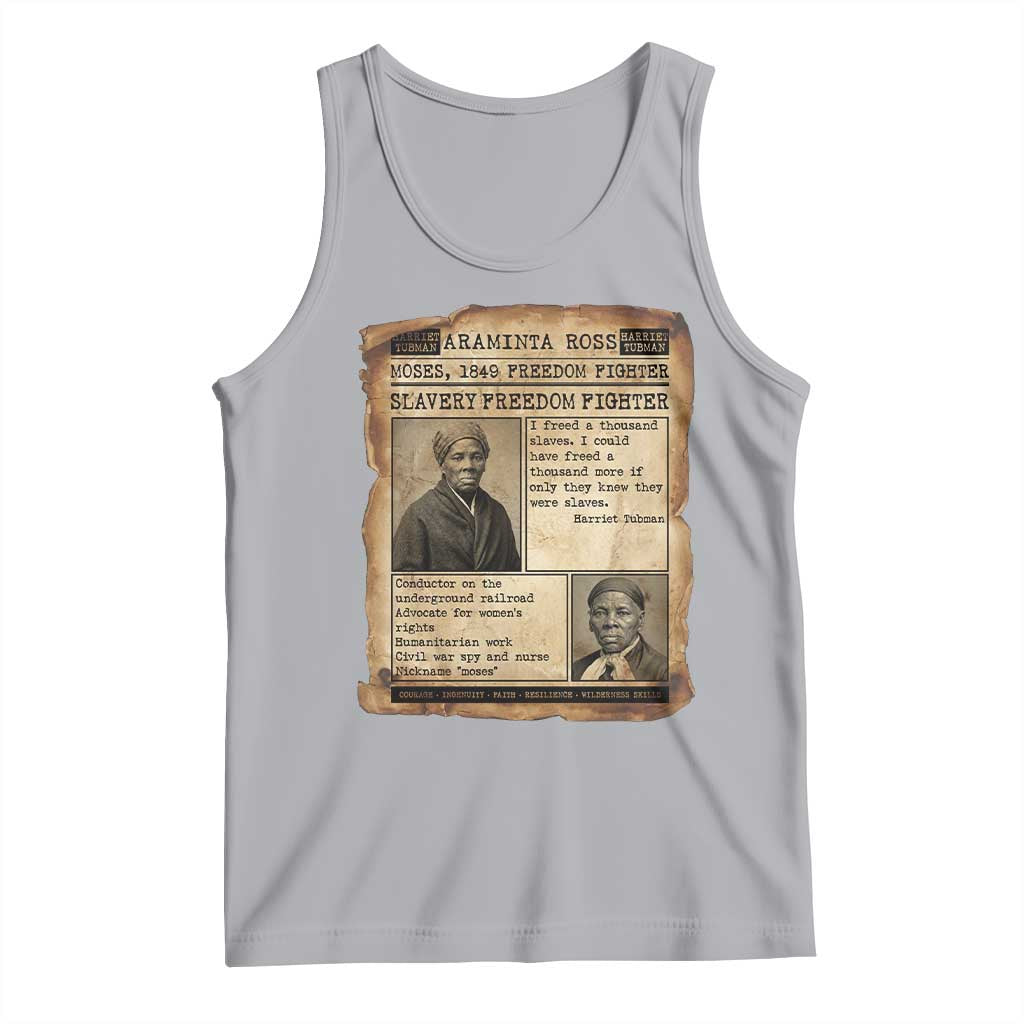 Harriet Tubman Newspaper Tank Top Slavery Freedom Fighter Historical