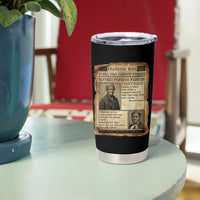 Harriet Tubman Newspaper Tumbler Cup Slavery Freedom Fighter Historical