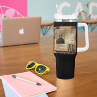 Harriet Tubman Newspaper Tumbler With Handle Slavery Freedom Fighter Historical
