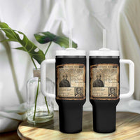 Harriet Tubman Newspaper Tumbler With Handle Slavery Freedom Fighter Historical