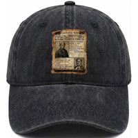 Harriet Tubman Newspaper Washed Cotton Baseball Cap Slavery Freedom Fighter Historical