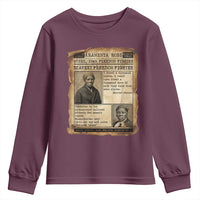 Harriet Tubman Newspaper Youth Sweatshirt Slavery Freedom Fighter Historical