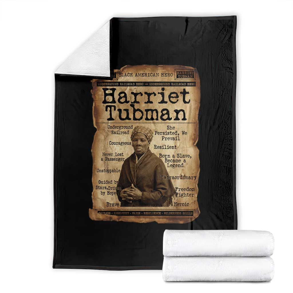 The Underground Railroad Hero Throw Blanket Harriet Tubman Slavery Freedom Fighter Gift