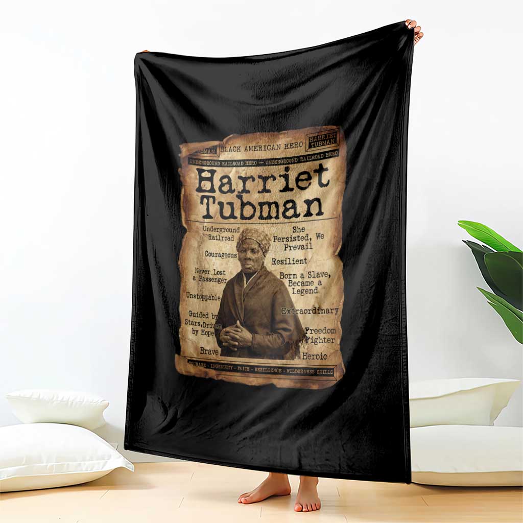The Underground Railroad Hero Throw Blanket Harriet Tubman Slavery Freedom Fighter Gift