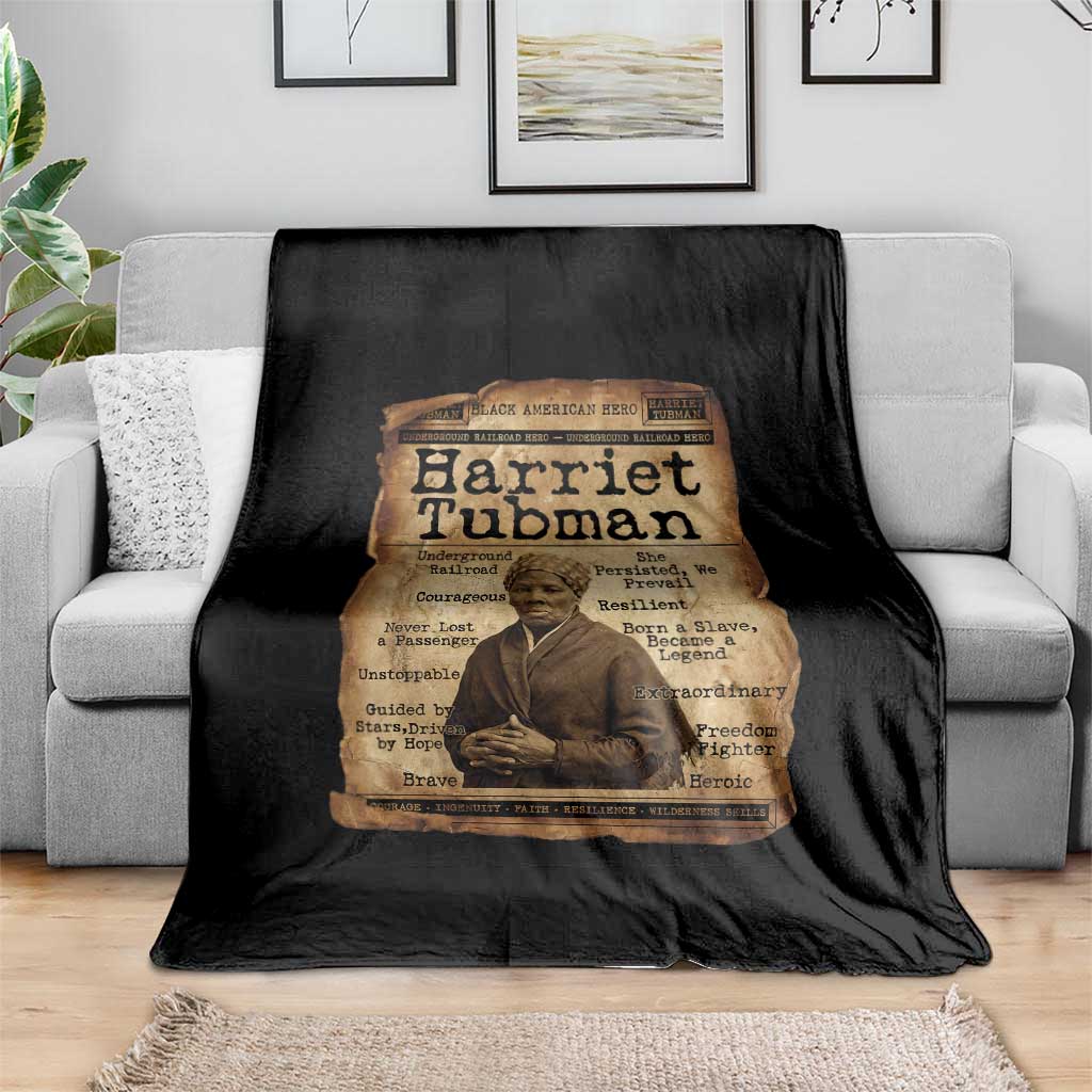 The Underground Railroad Hero Throw Blanket Harriet Tubman Slavery Freedom Fighter Gift