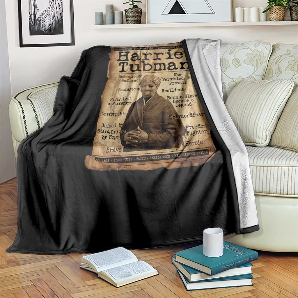 The Underground Railroad Hero Throw Blanket Harriet Tubman Slavery Freedom Fighter Gift