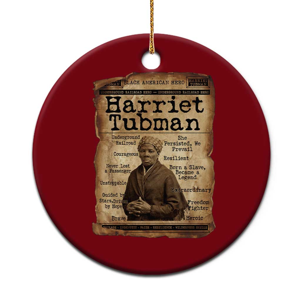 The Underground Railroad Hero Ceramic Ornament Harriet Tubman Slavery Freedom Fighter Gift
