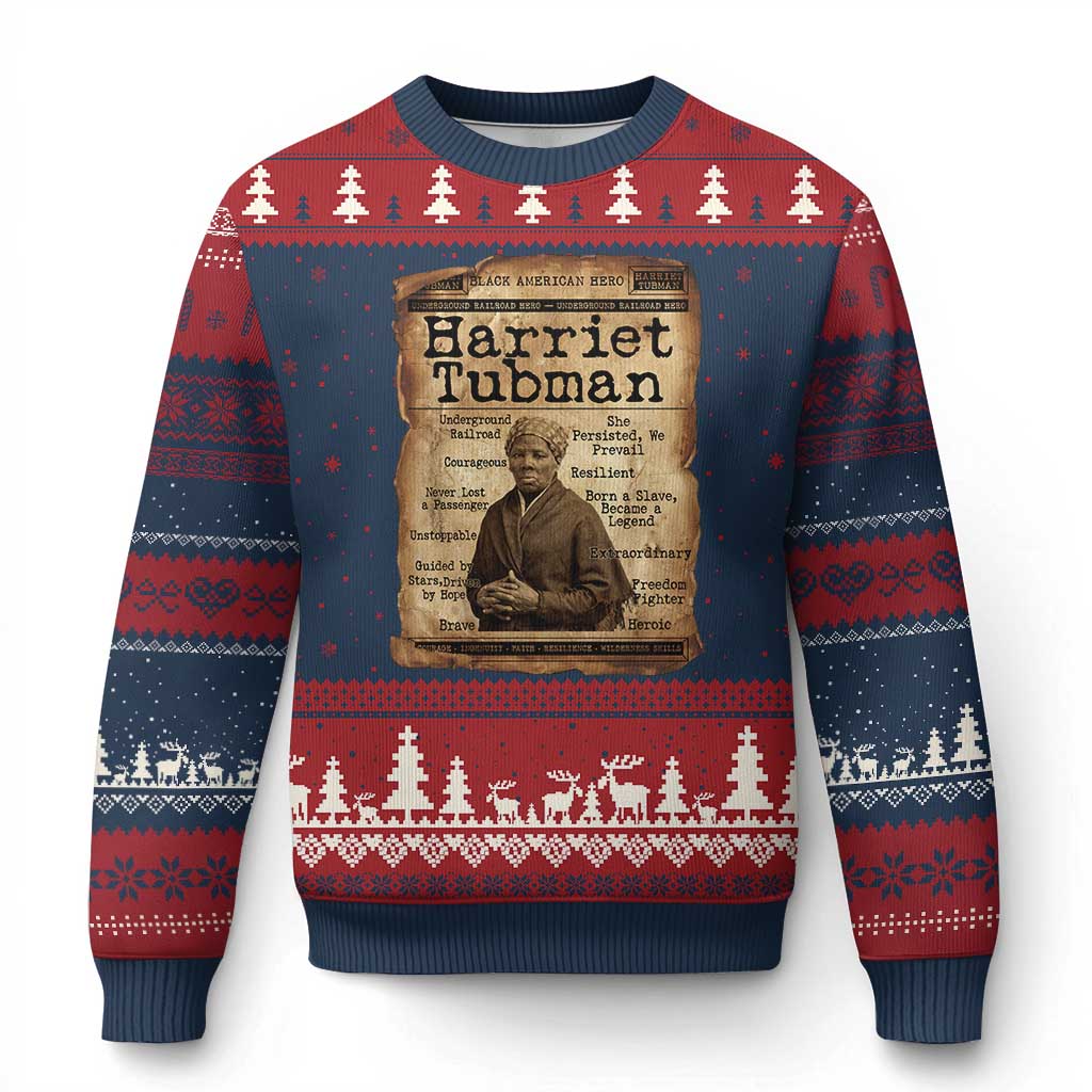 The Underground Railroad Hero Ugly Christmas Sweater Harriet Tubman Slavery Freedom Fighter Gift