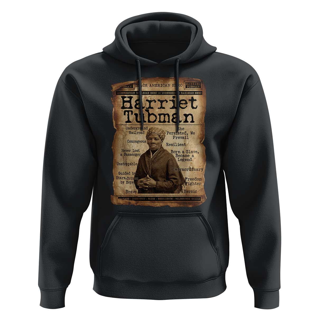 The Underground Railroad Hero Hoodie Harriet Tubman Slavery Freedom Fighter Gift