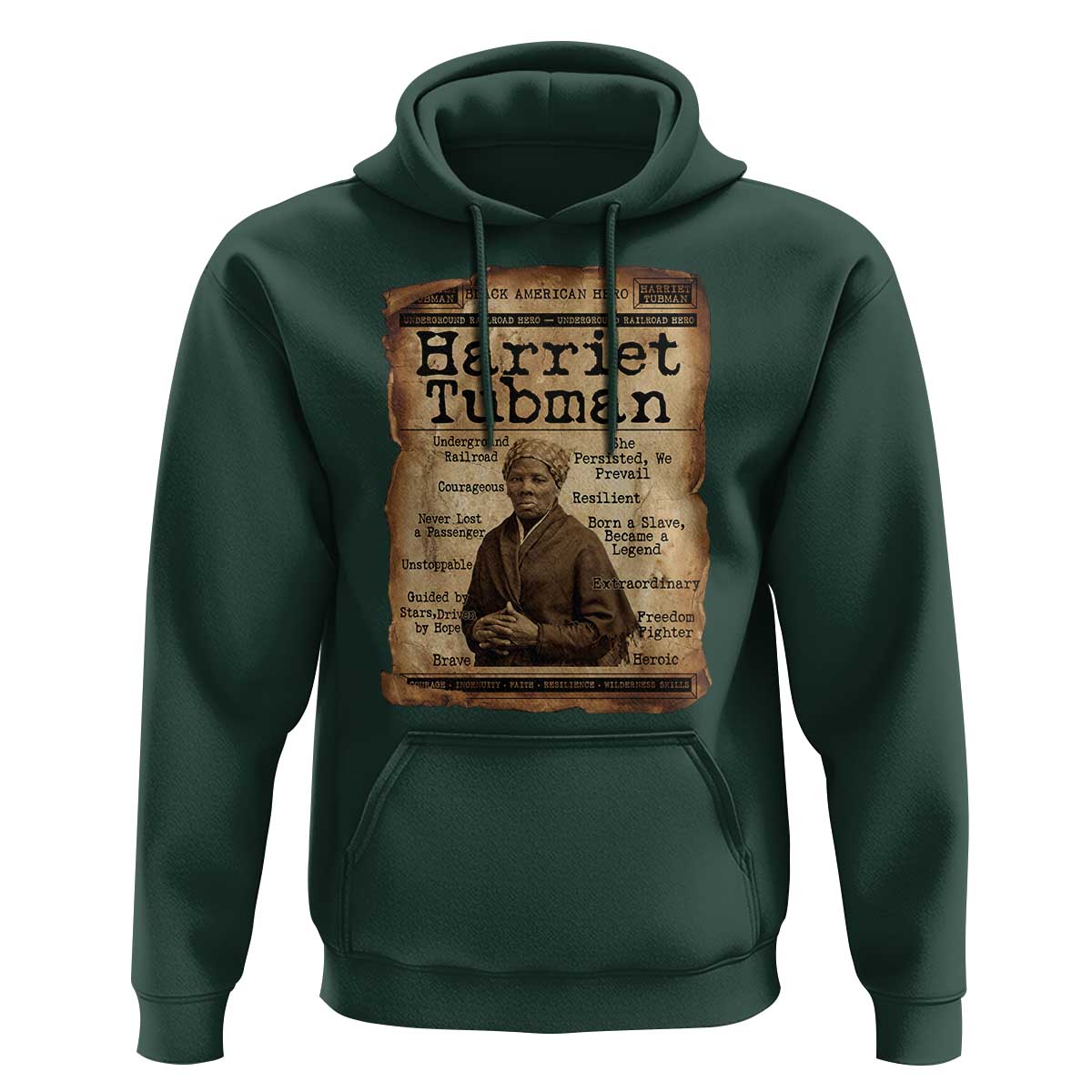 The Underground Railroad Hero Hoodie Harriet Tubman Slavery Freedom Fighter Gift
