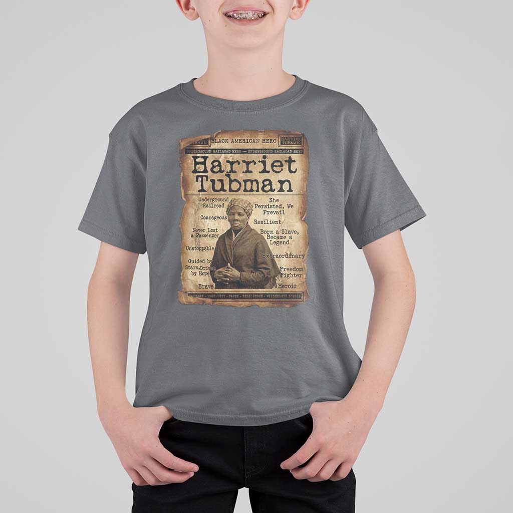 The Underground Railroad Hero T Shirt For Kid Harriet Tubman Slavery Freedom Fighter Gift