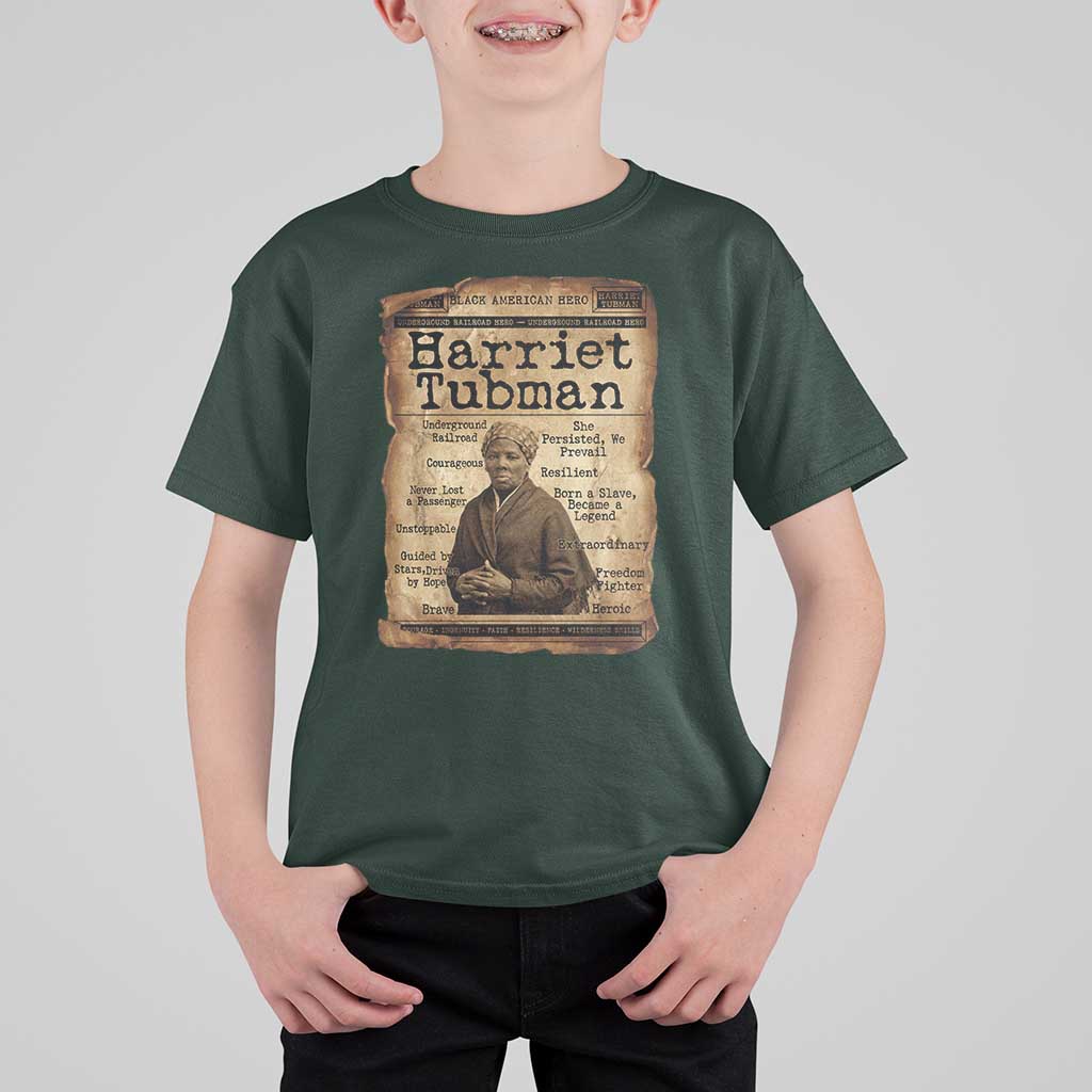 The Underground Railroad Hero T Shirt For Kid Harriet Tubman Slavery Freedom Fighter Gift