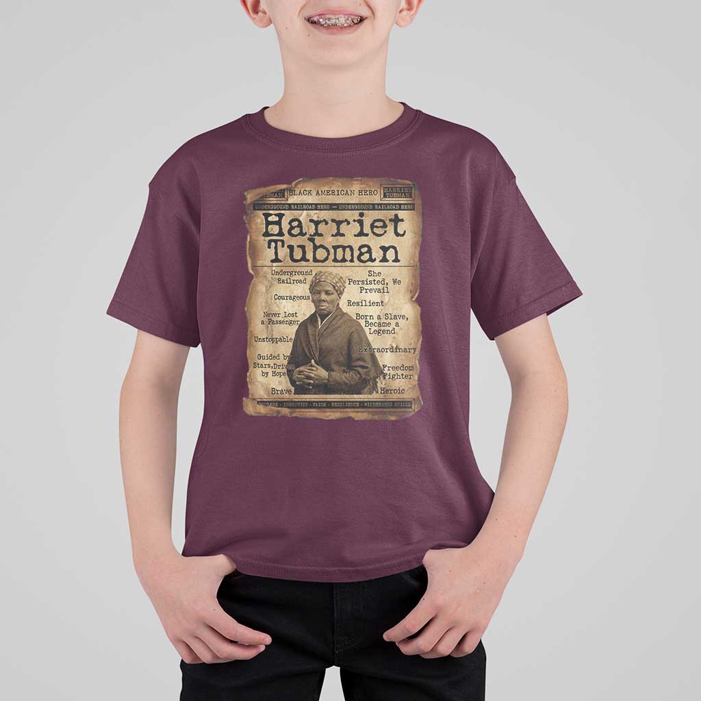 The Underground Railroad Hero T Shirt For Kid Harriet Tubman Slavery Freedom Fighter Gift