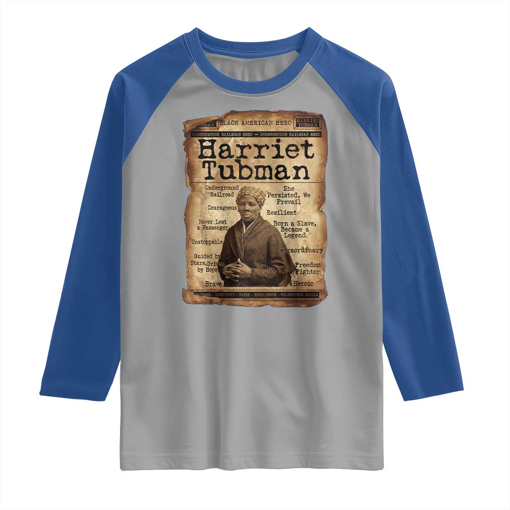 The Underground Railroad Hero Raglan Shirt Harriet Tubman Slavery Freedom Fighter Gift