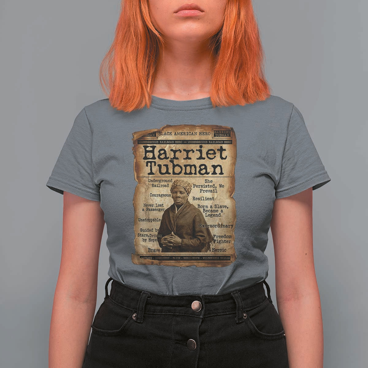 The Underground Railroad Hero T Shirt For Women Harriet Tubman Slavery Freedom Fighter Gift