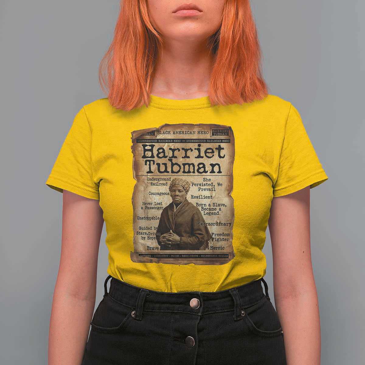 The Underground Railroad Hero T Shirt For Women Harriet Tubman Slavery Freedom Fighter Gift