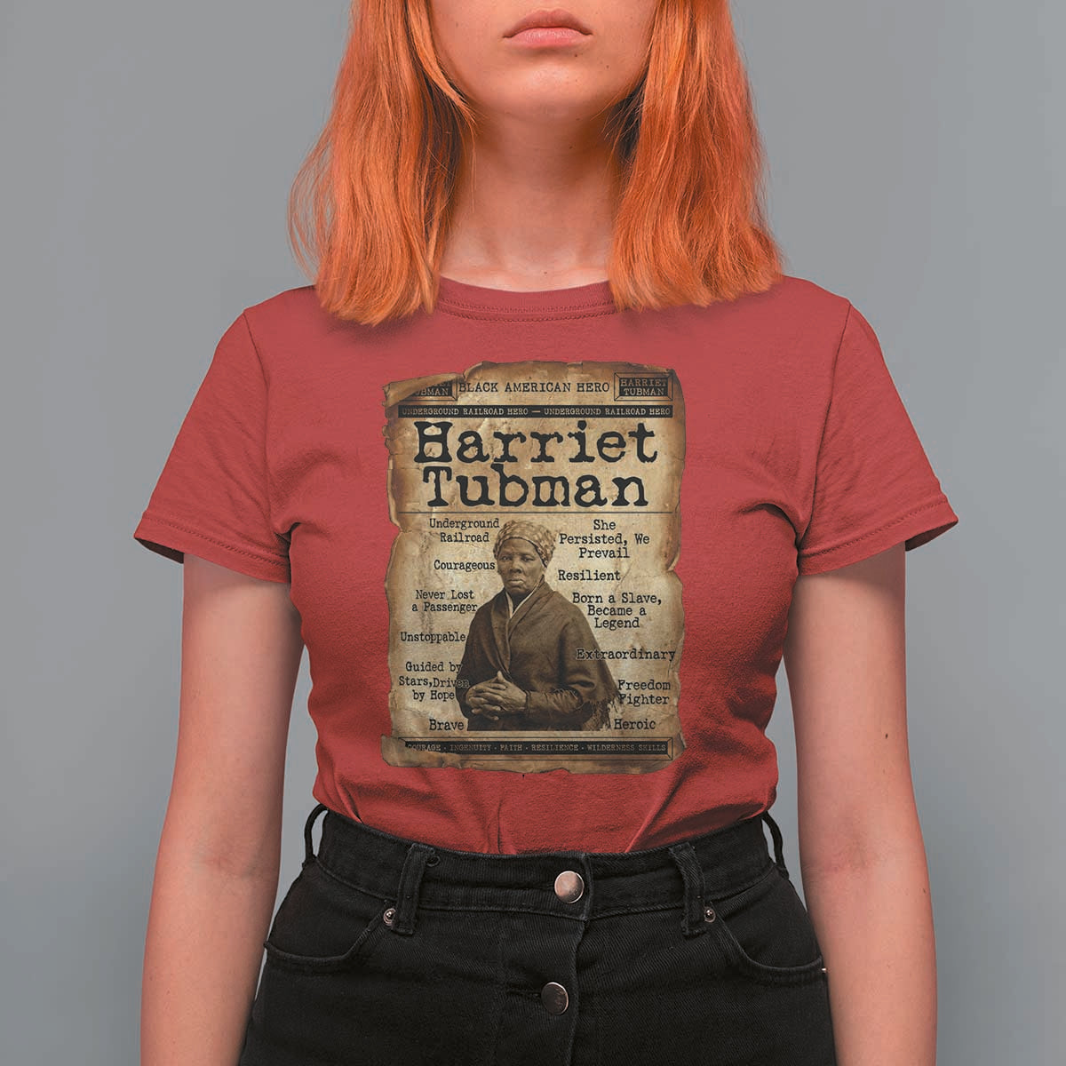 The Underground Railroad Hero T Shirt For Women Harriet Tubman Slavery Freedom Fighter Gift
