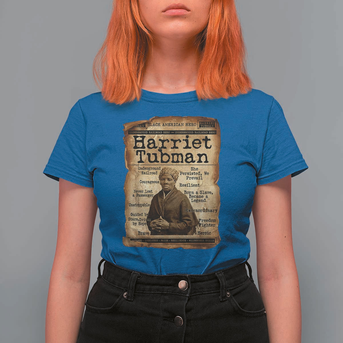 The Underground Railroad Hero T Shirt For Women Harriet Tubman Slavery Freedom Fighter Gift