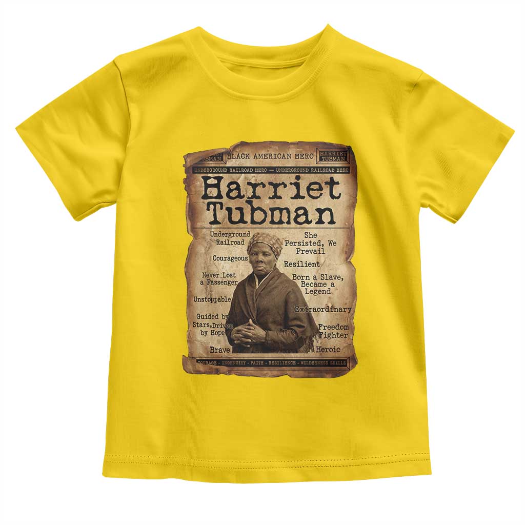 The Underground Railroad Hero Toddler T Shirt Harriet Tubman Slavery Freedom Fighter Gift